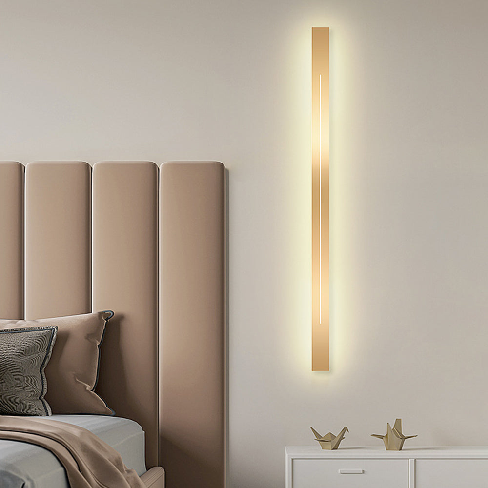 Edge Modern Simple Indoor LED Wall Lamp Black Gold Metal Bedroom