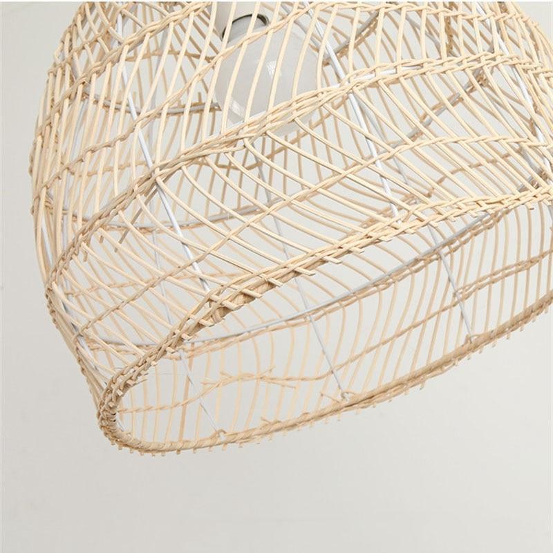 Muto Rattan Bamboo Lampshade Hand Knitted Pendant Light
