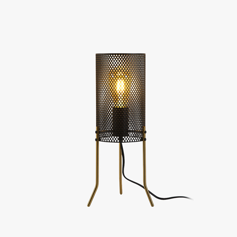 Zaid Modern Cylindrical Tripod Metal Floor lamp, Black
