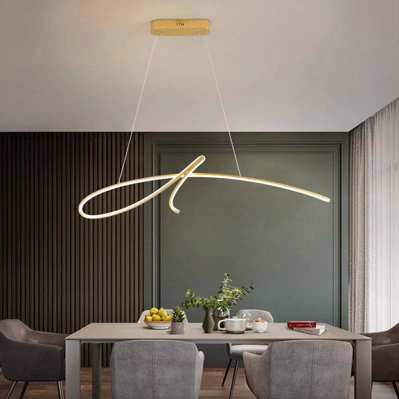 Louise Pendant Light Irregular-curved Modern Metal Restaurant