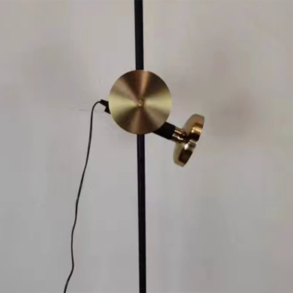 Salgado Modern Minimalist Metal Projector Floor Lamp, Black