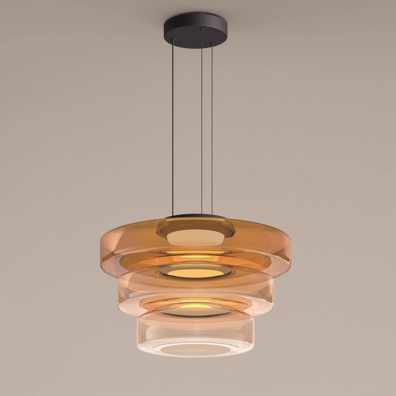 Hailie Modern Kitchen Island Glass Pendant Light Living Room