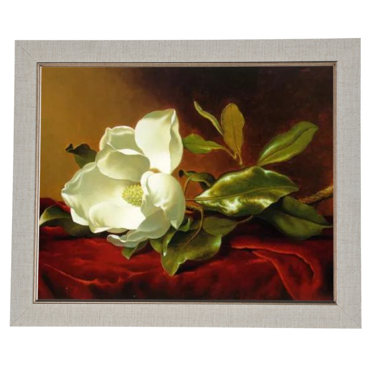 A Magnolia on Red Velvet- Romantic Wall Art Prints Decor For Bedroom