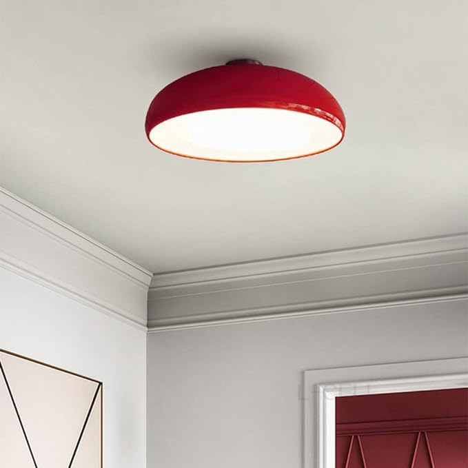 Morandi Vintage LED Ceiling Light White/Black/Red/Orange Metal Bedroom/Living Room