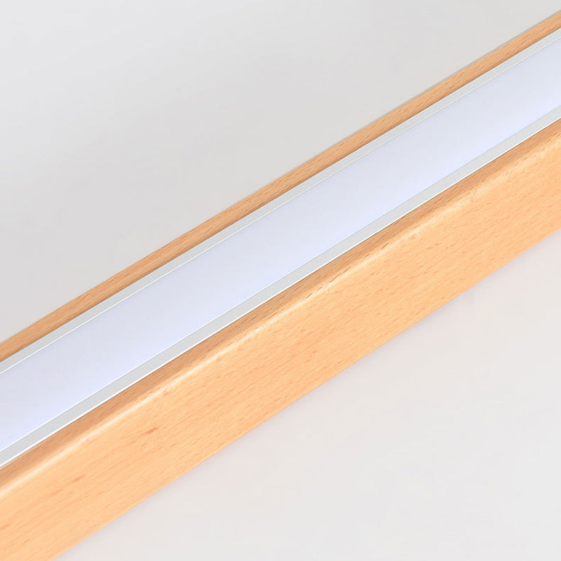 Edge Linear Ceiling Light, Wood, 23.6"/39.4"