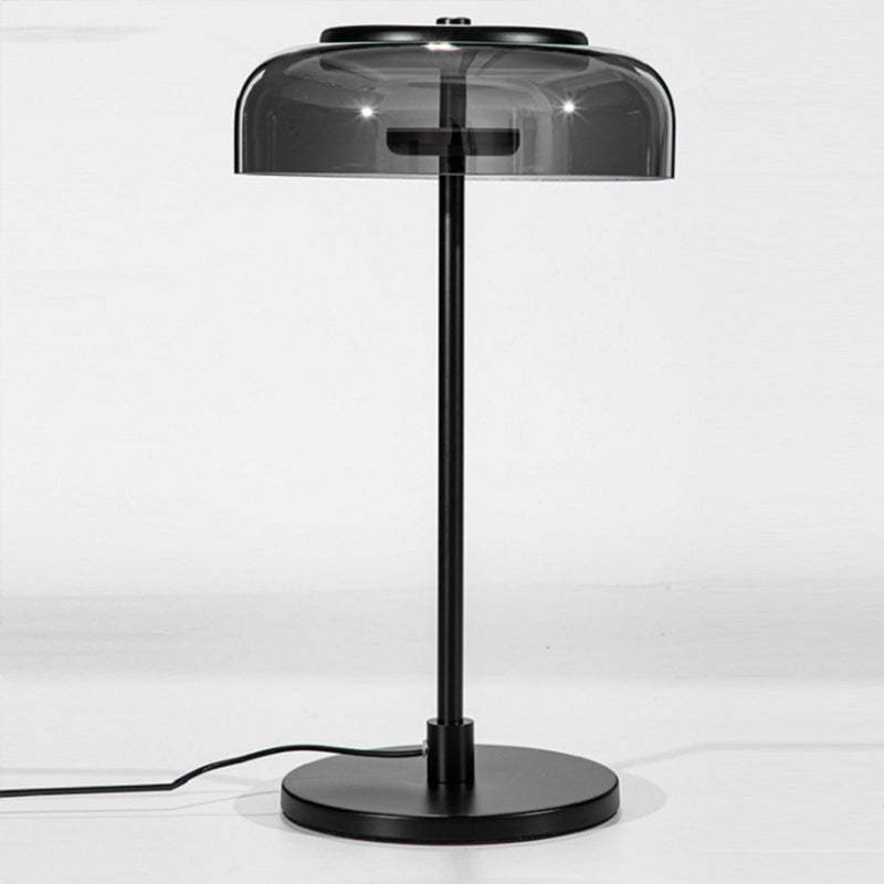 Hailie Black Table Lamp, Glass & Metal