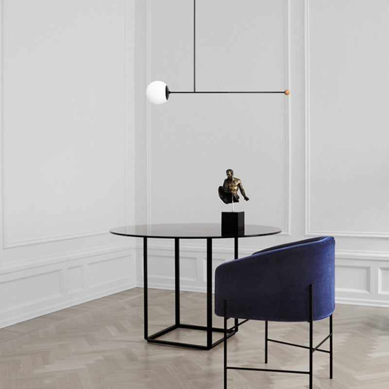 Avi Minimalist Round Metal Led Pendant Light, Living Room