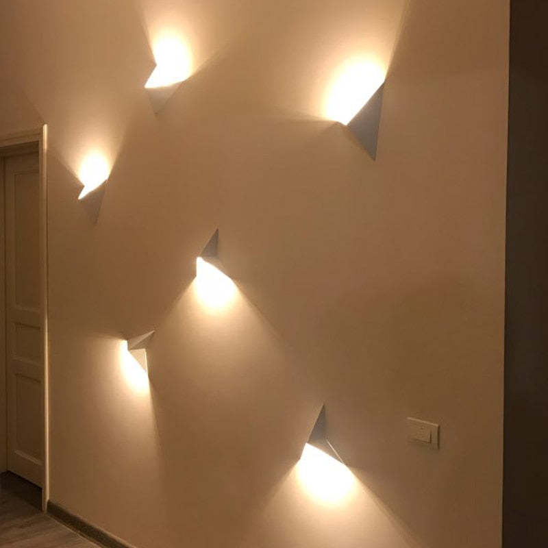 Orr Metal Modern LED Wall lamps for Bedroom, Triangle