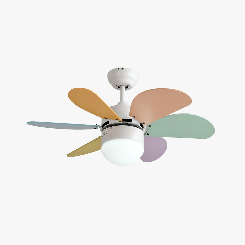 Morandi 5-Blade Ceiling Fan Round Light, Metal, DIA35.43‘’