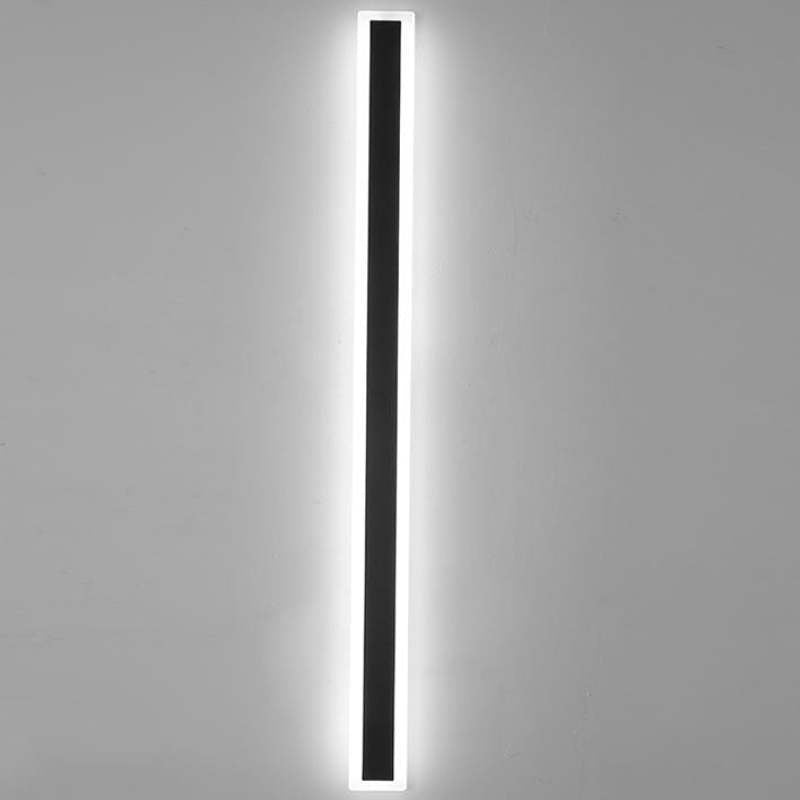 Edge Radiance Linear Metal LED Outdoor Wall Lamp, Black/White