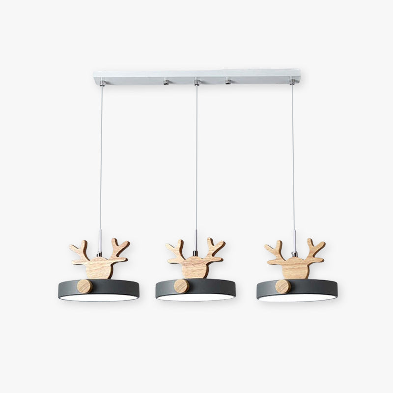 Morandi Deer Cluster Pendant Light 3 Color, 1/3 Heads
