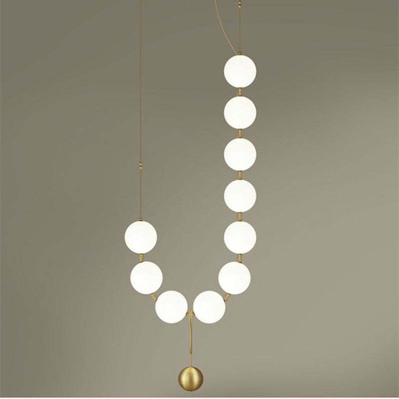 Valentina Postmodern Loft Ball Pendant Lamp Creative Necklace Design