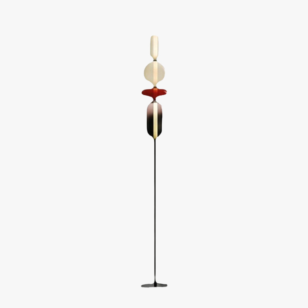 Morandi Modern Creative Man Metal/Glass Floor lamp, White/Black/Red