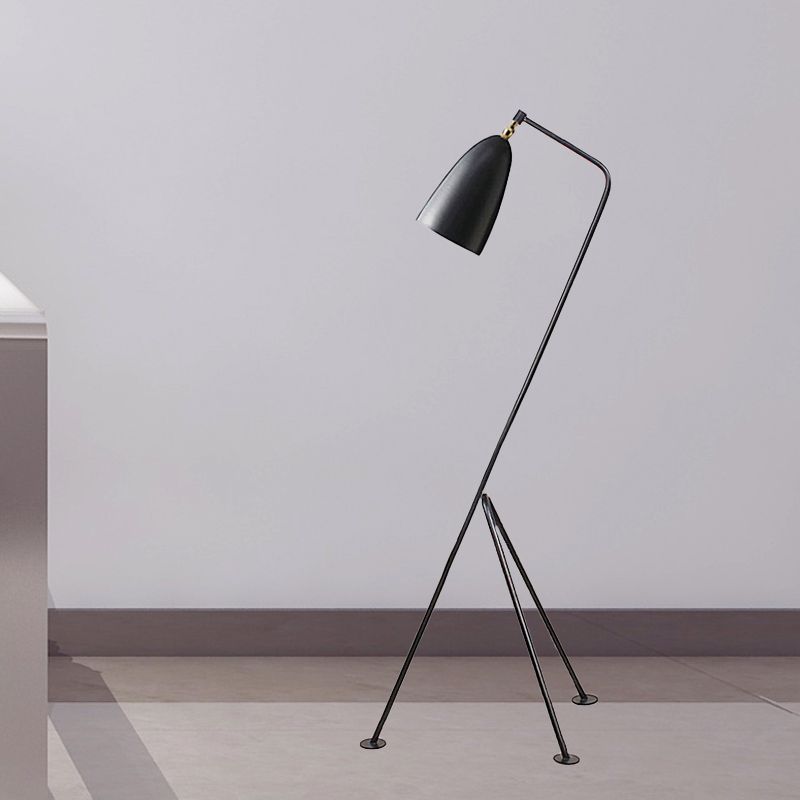 Morandi Modern Metal Cup Black Floor Lamp, Multi Colors