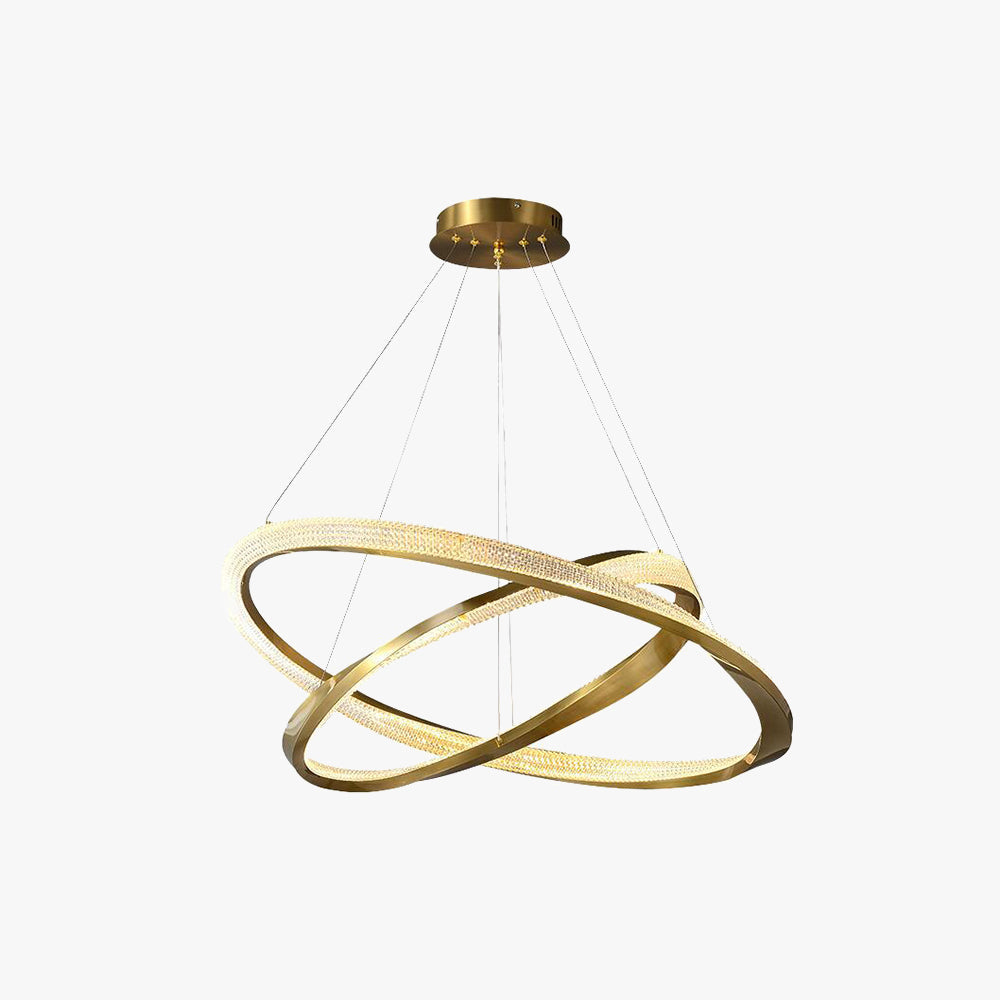Arisha Minimalist  Ring Spiral Shape Metal Pendant Light,Gold
