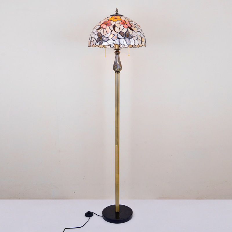 Alessio Vintage Butterfly Flower Metal Floor Lamp, Colorful