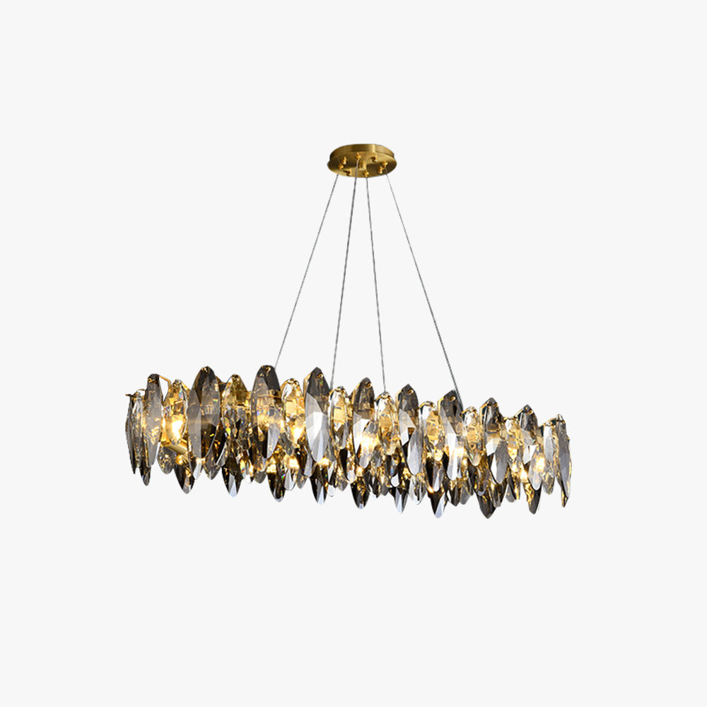 Marilyn Pendant Light Color Temperature Switchable, Copper & Crystal, Dia 90/120cm