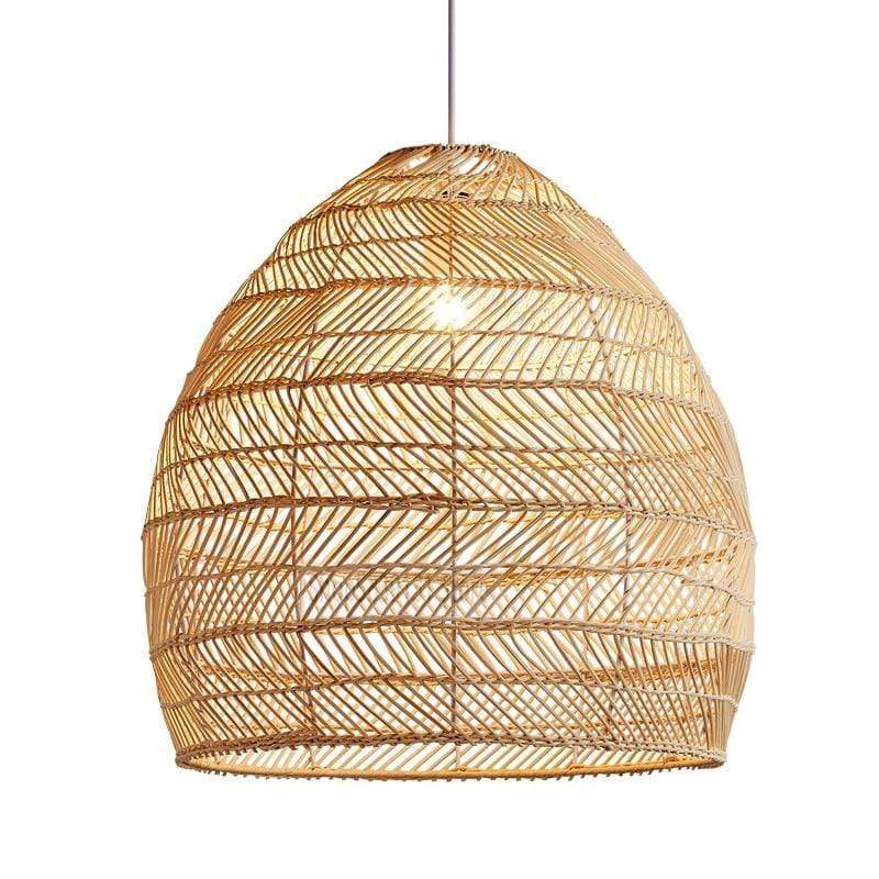 Rattan Bamboo Lampshade Hand Knitted Pendant Light