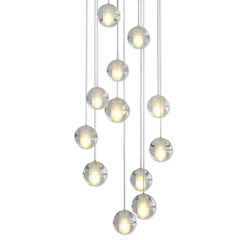 Hailie Modern Multi Clean Globe Pendant Light, Foyer