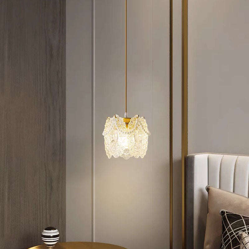 Kirsten French Lacey Flower Metal/Acrylic Pendant Light, White