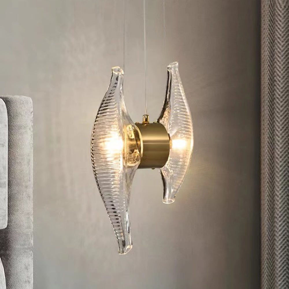 Kirsten Luxury Capiz Shell Pendant Light, Glass/Metal, Bedside/Dining Room