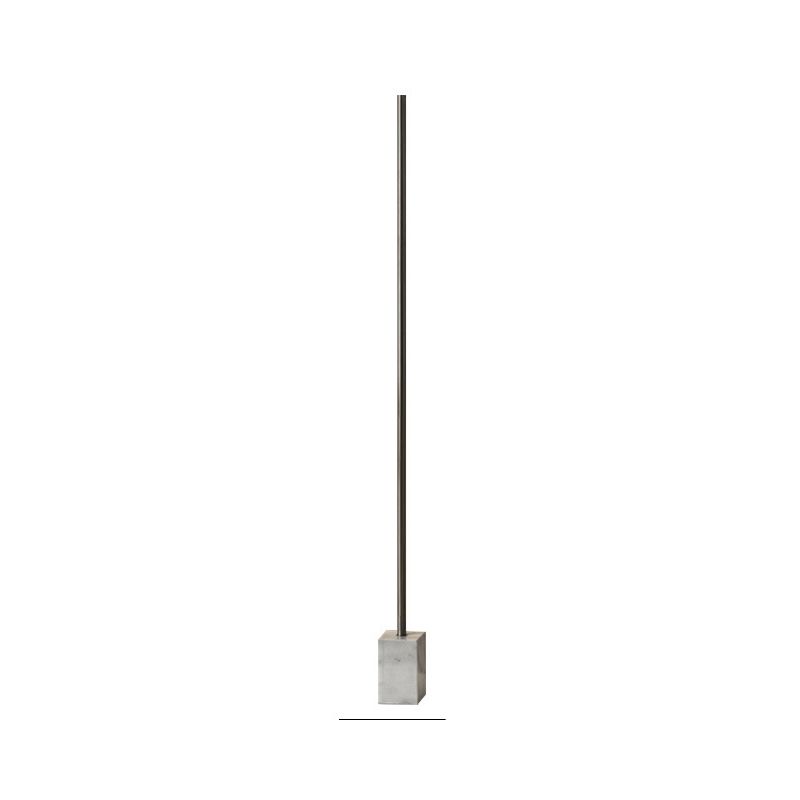 Edge Minimalist Linear Floor Lamp, Black/Gold, Metal/Marble