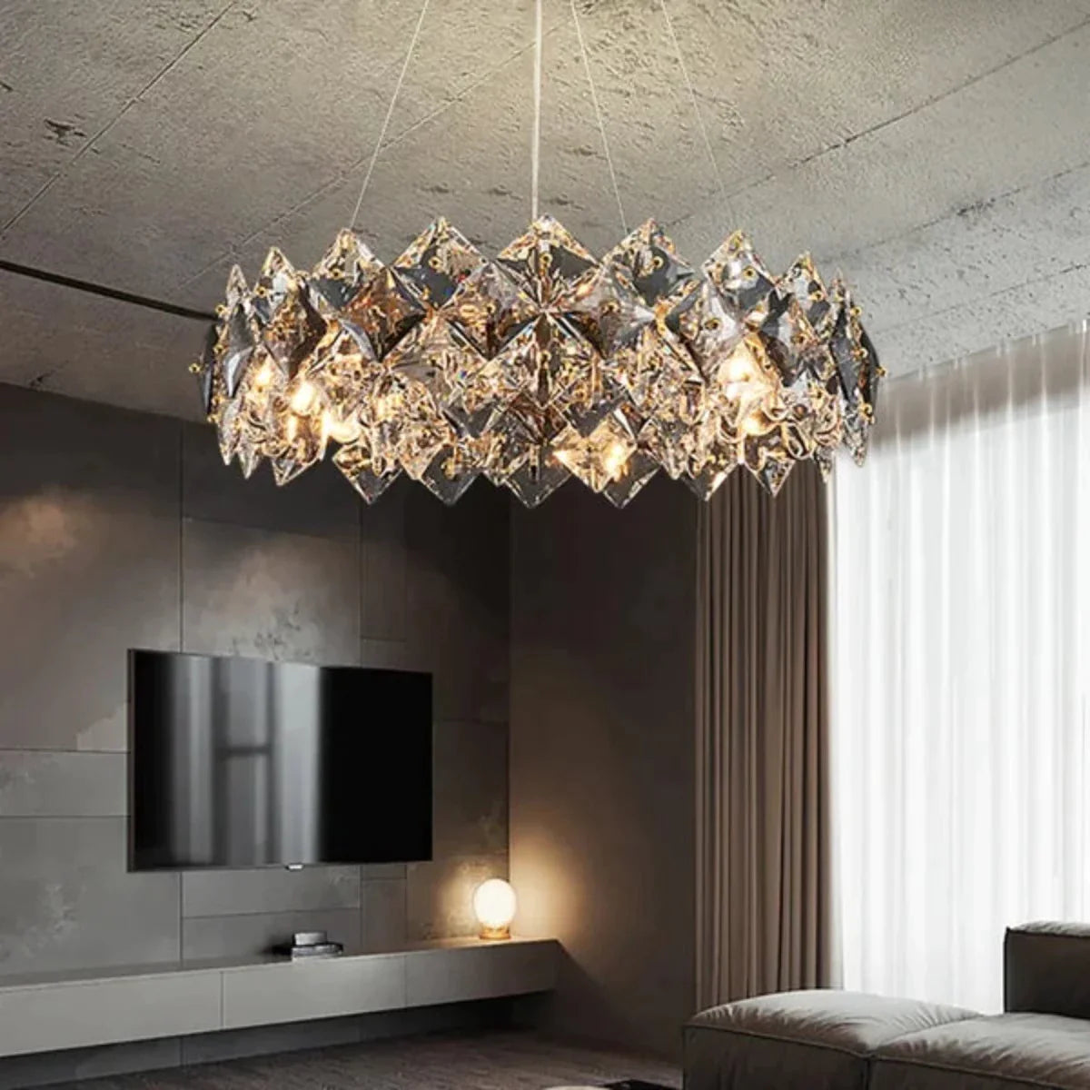 Marilyn Modern Tiered Chandelier Crystal Metal Living Room