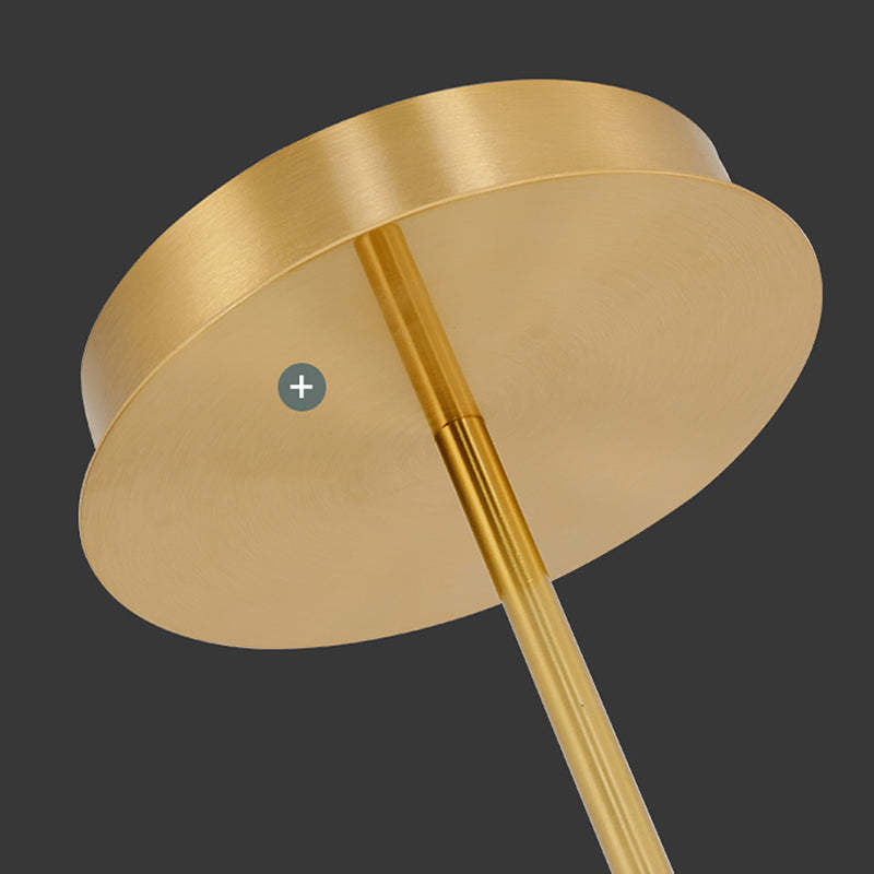 Louise Curved & Linear Semi Flush Mount Ceiling Light, Gold