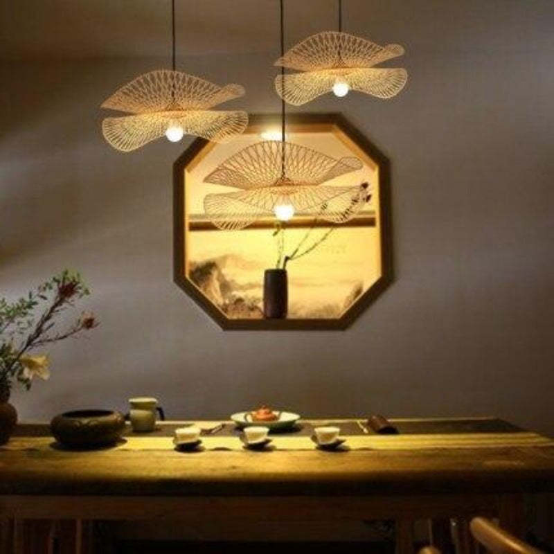 Muto Woven Rattan Pendant Light, Dining Room/Bedroom/Restaurant