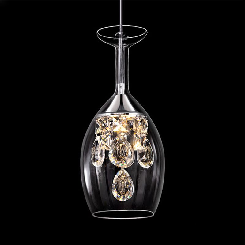 Kristy Modern Wine Glass/Crystal Pendant Light