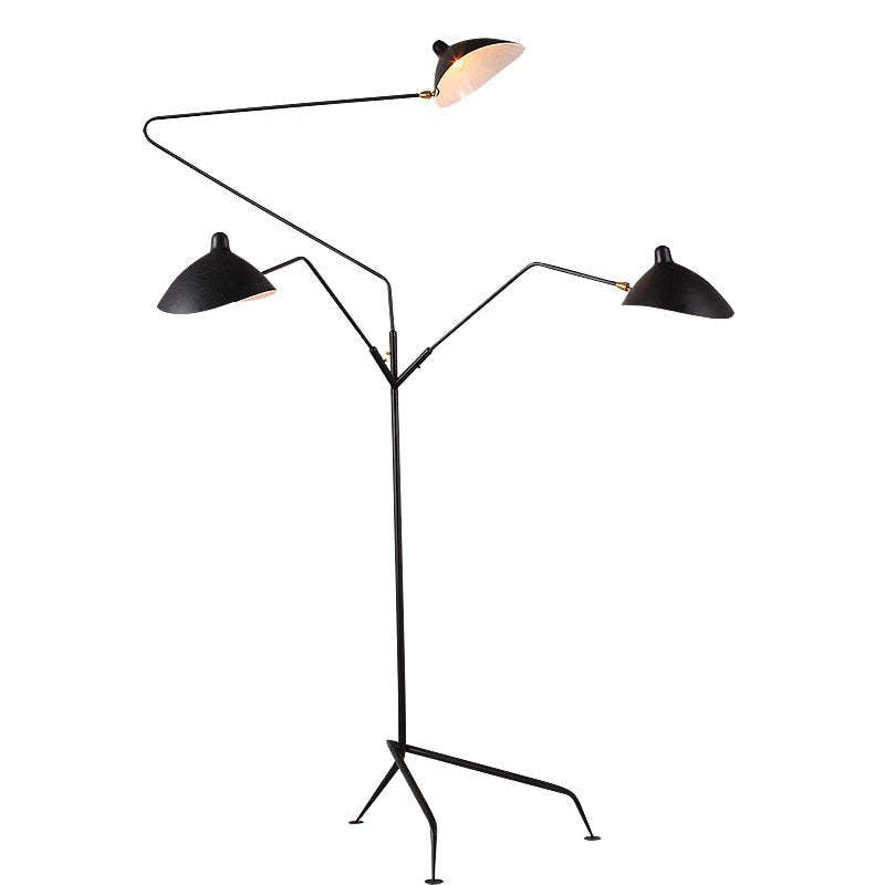 Schmitt Industrial Floor Lamp, 1/3 Heads