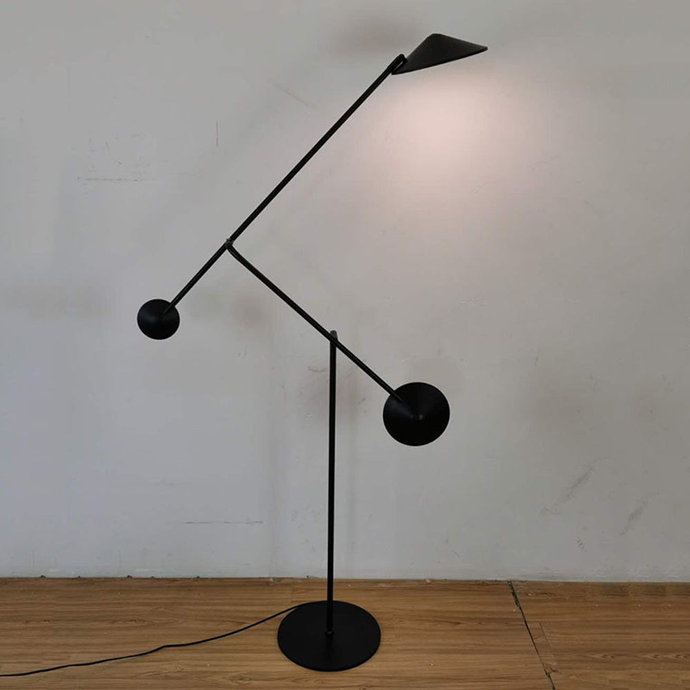 Avi Post Modern Metal Floor Lamp, Black