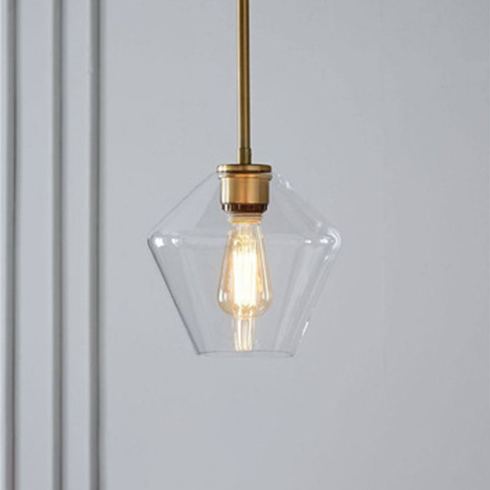 Hailie Pendant Light Clear Glass, Clear/Amber, Bedroom