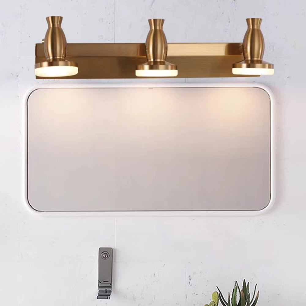 Leigh Luxury Multi Metal Mirror Front Wall Lamp, Brass