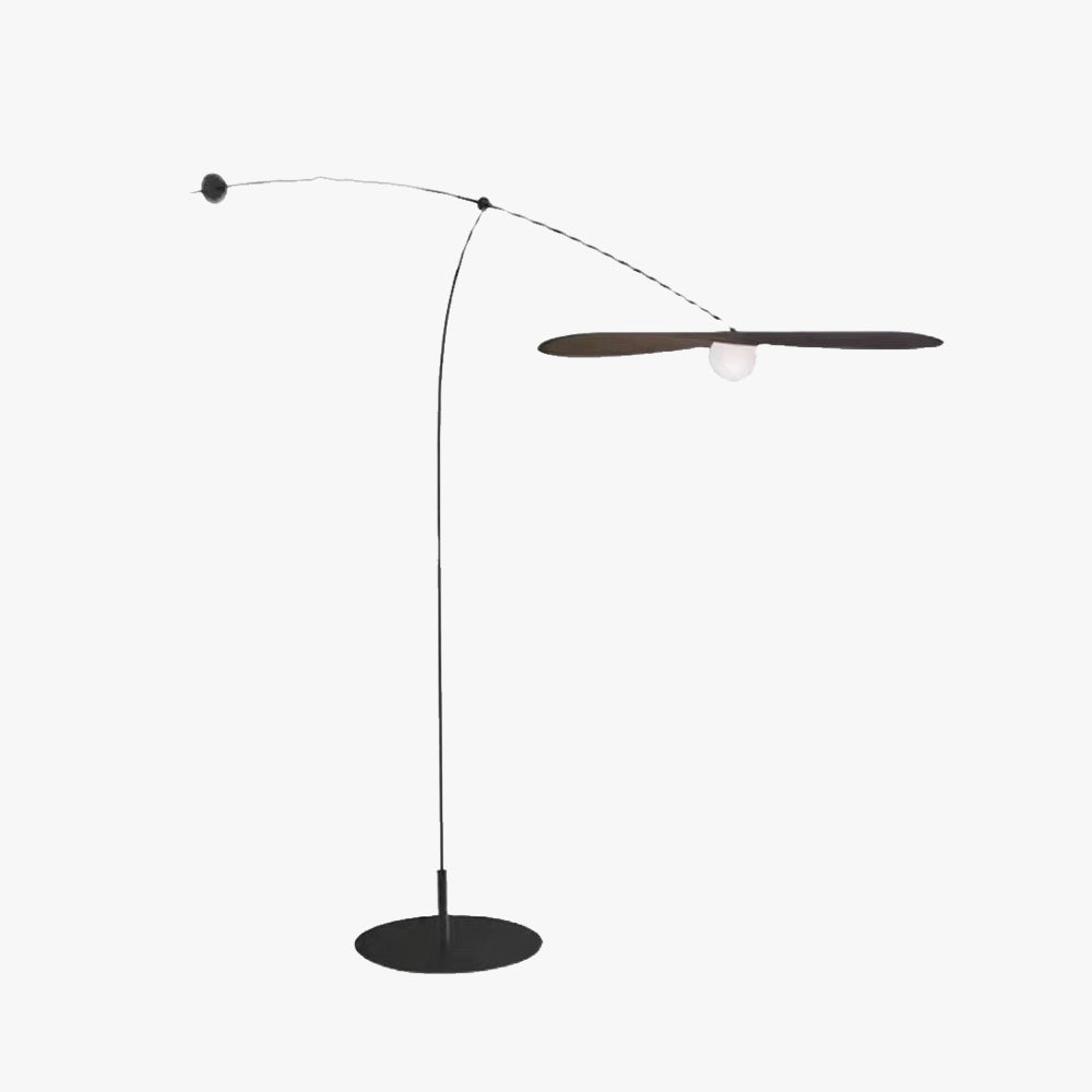 Carins Modern Bowl Linear Metal Glass Floor Lamp,Black /Gold