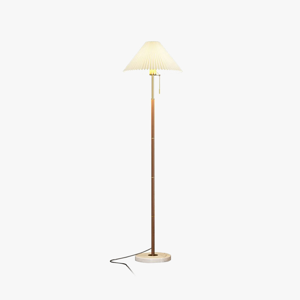 Ozawa Modern Pleated Metal Fabric Floor Lamp