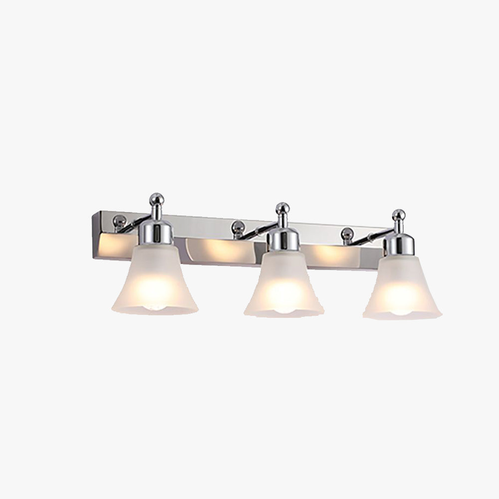 Leigh Nordic Flower Shaped Steel&Glass Bedroom Wall Lamps, Sliver