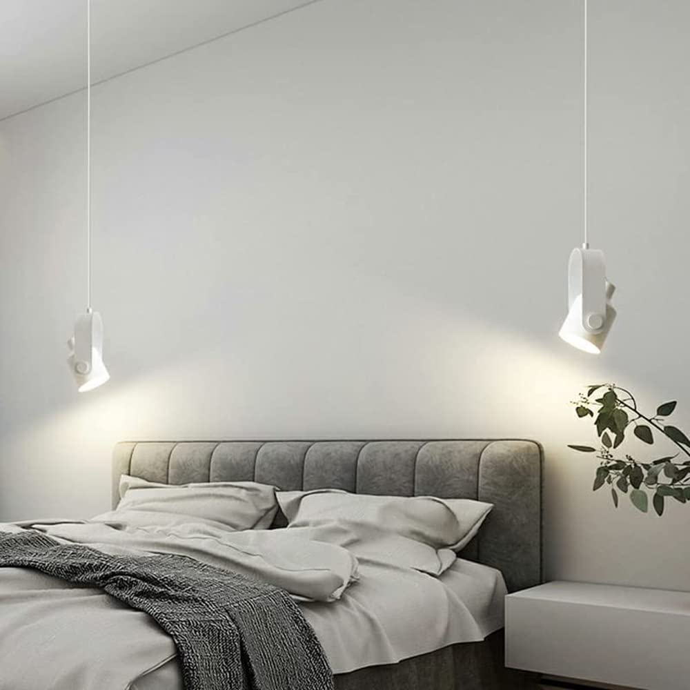 Morandi Modern Metal LED Pendant Light  White Orange Black Bedroom