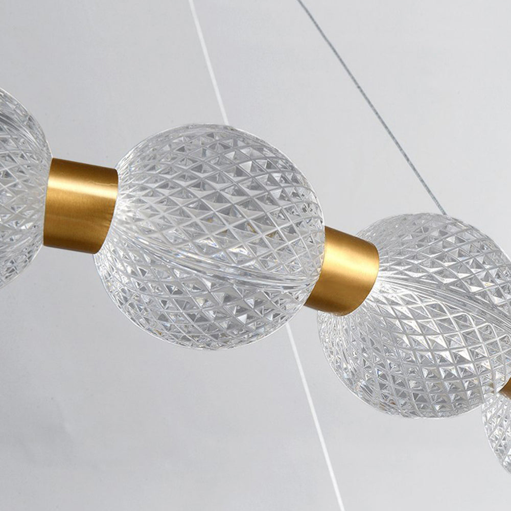 Marilyn Design Ring Metal Pendant Light, Gold, Aluminium/Acrylic