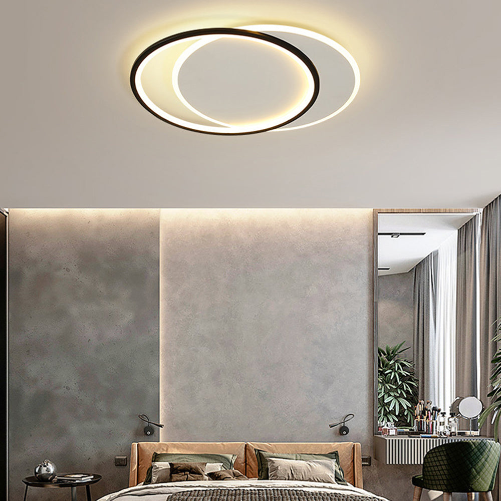 Quinn Modern Square Round Flush Mount Ceiling Light with