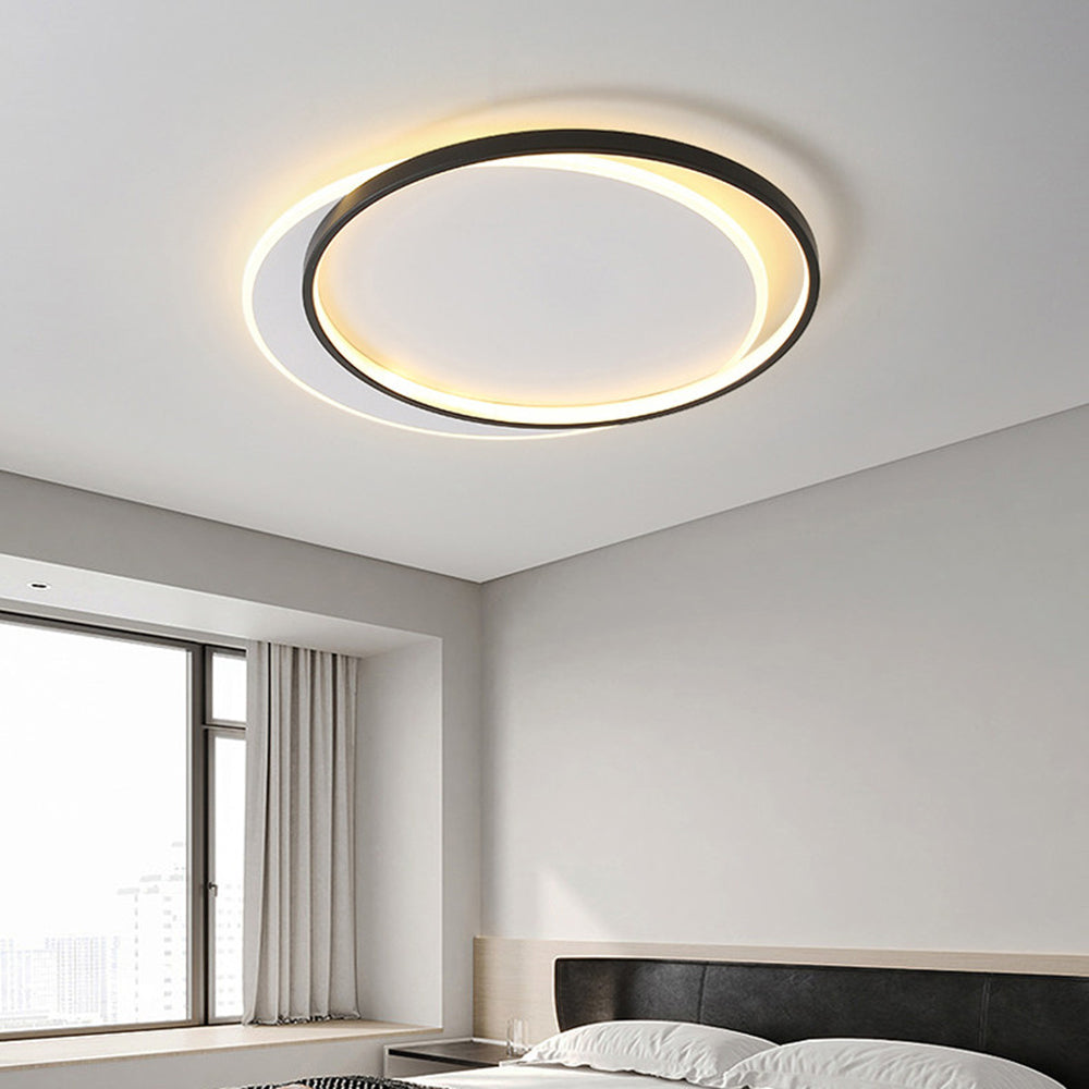 Quinn Modern Square Round Flush Mount Ceiling Light with