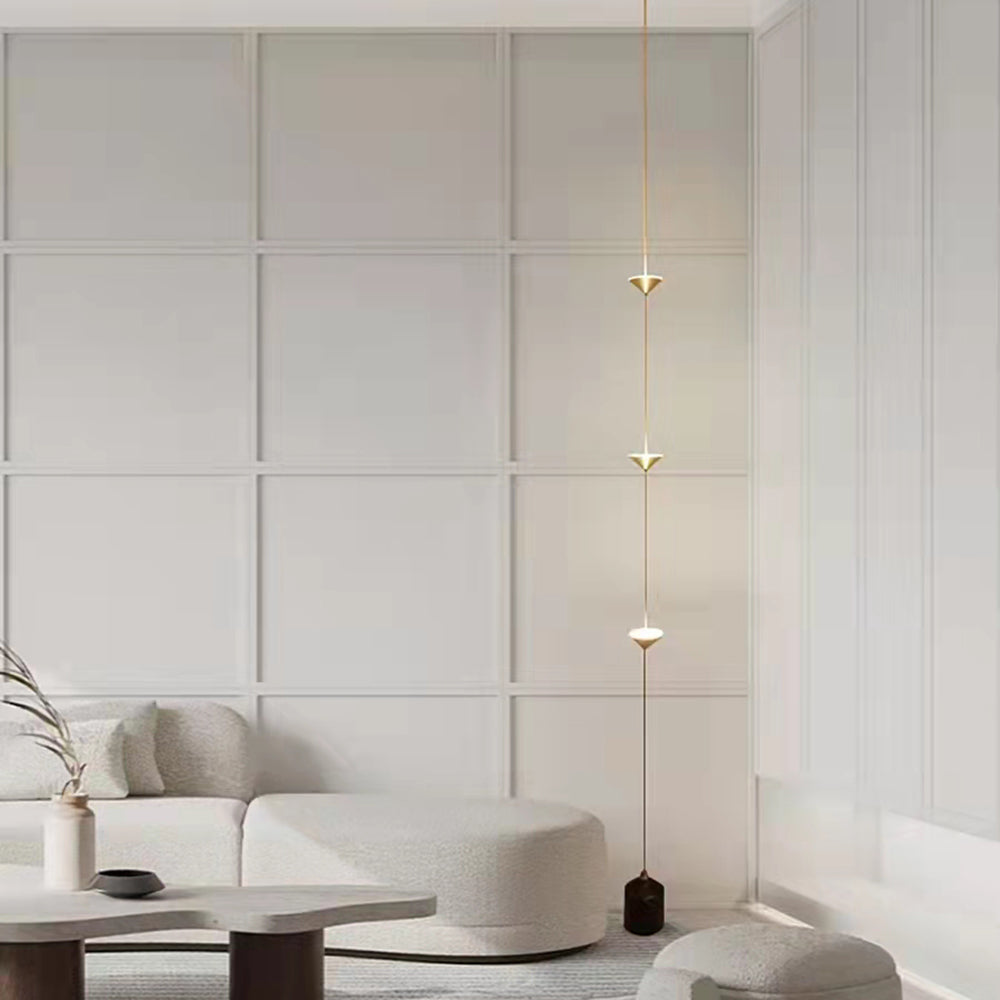 Edge Full-Length Minimalist Linear Floor Lamp, 3 Bulbs