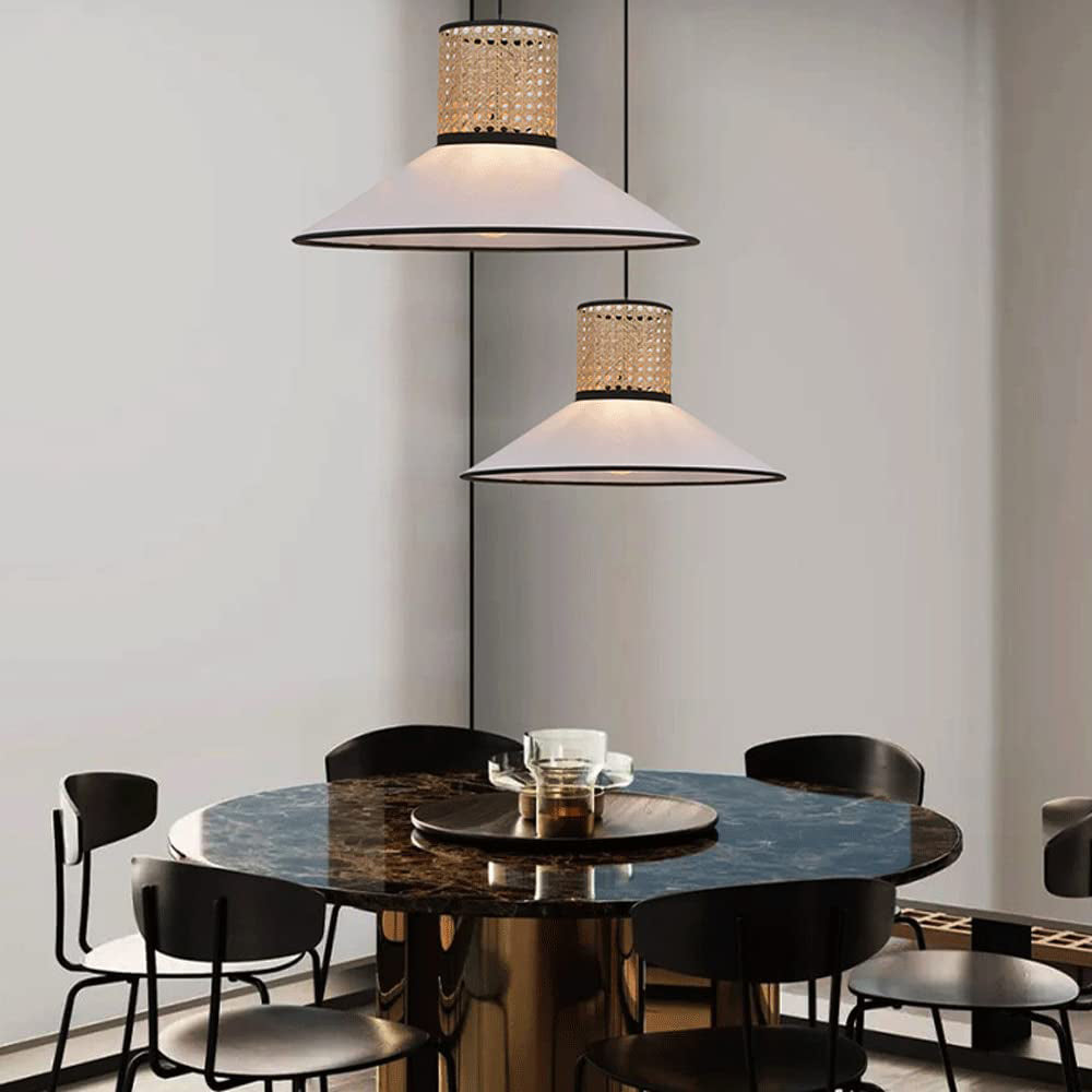 Ritta Modern Rattan FabricPendant Light