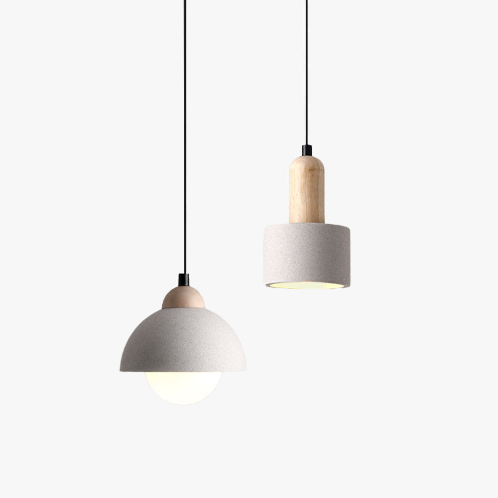 Ozawa Minimalism LED Modern Pendant Light Cement White Bedroom/Bedside/Kitchen Island/Living Room