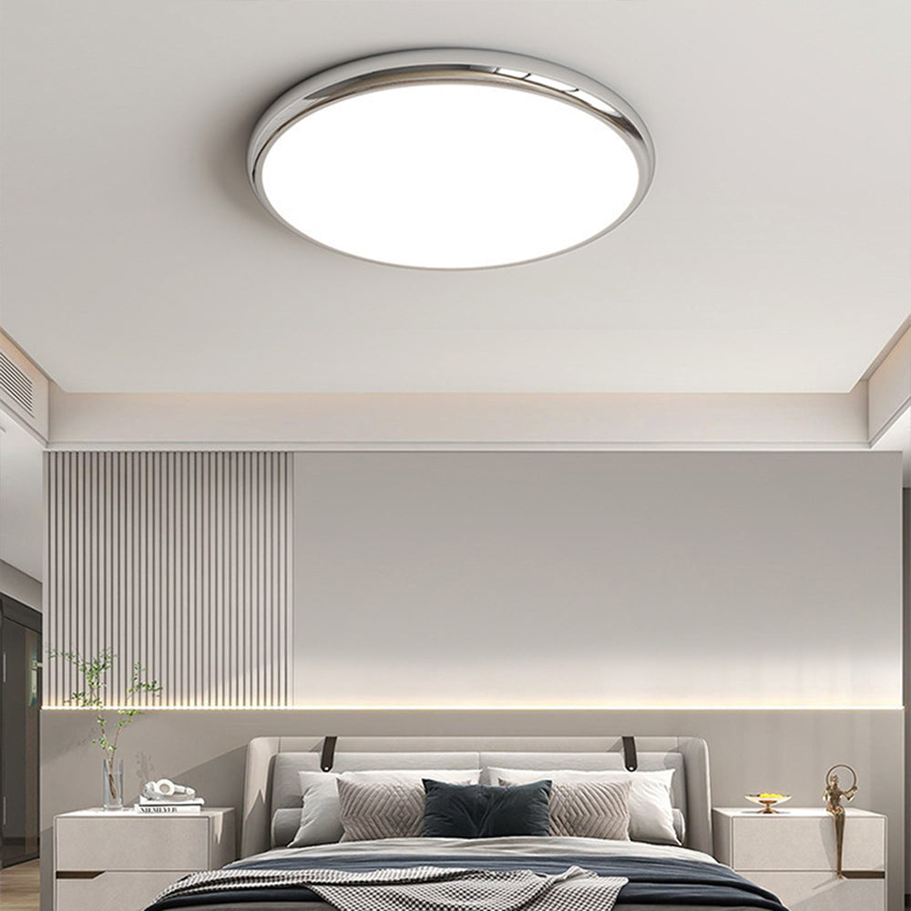 Ozawa Retro/French Circle Ceiling Lights White Iron Bedroom