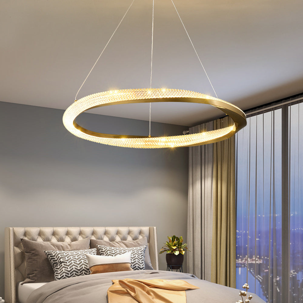 Arisha Minimalist Ring Spiral Shape Metal Pendant Light