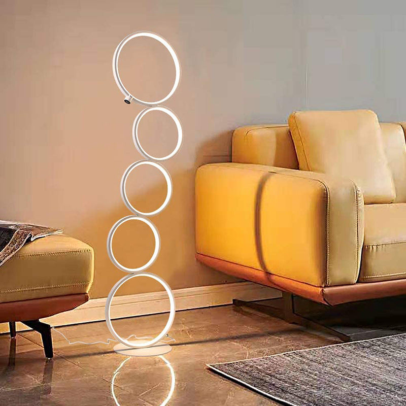 Arisha Multi-ring Floor Lamp 2 Color, Metal & Silicon