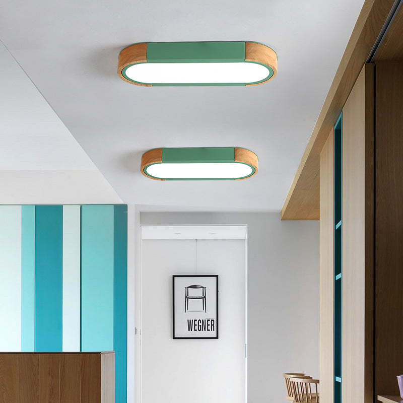 Morandi Modern Ceiling Light, Wood/Acrylic, Bedroom/Hallway