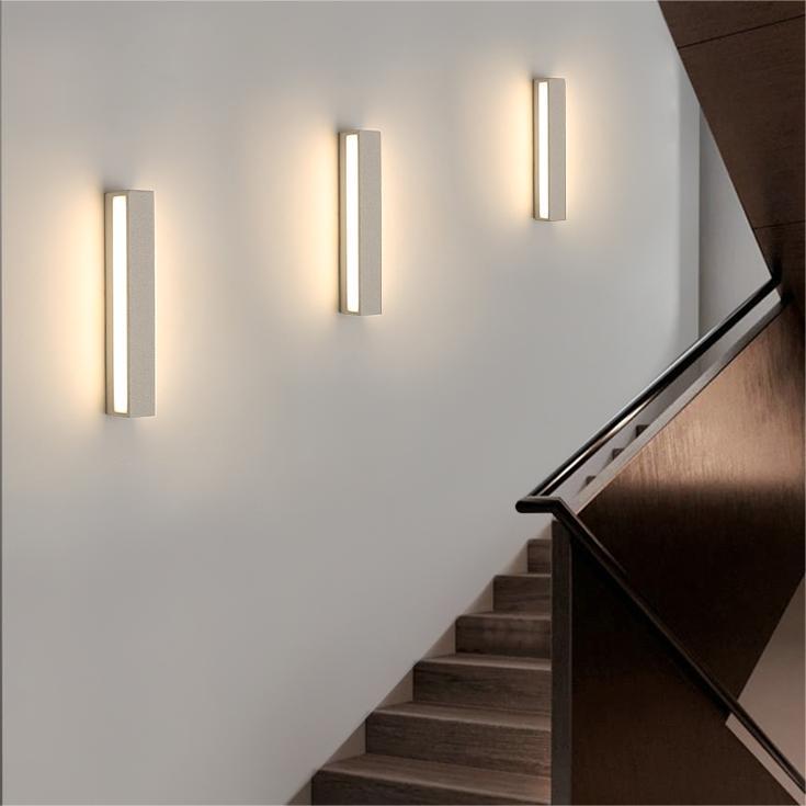 Edge LED Outdoor Wall Lamp, Black & White, 9.5"/15"