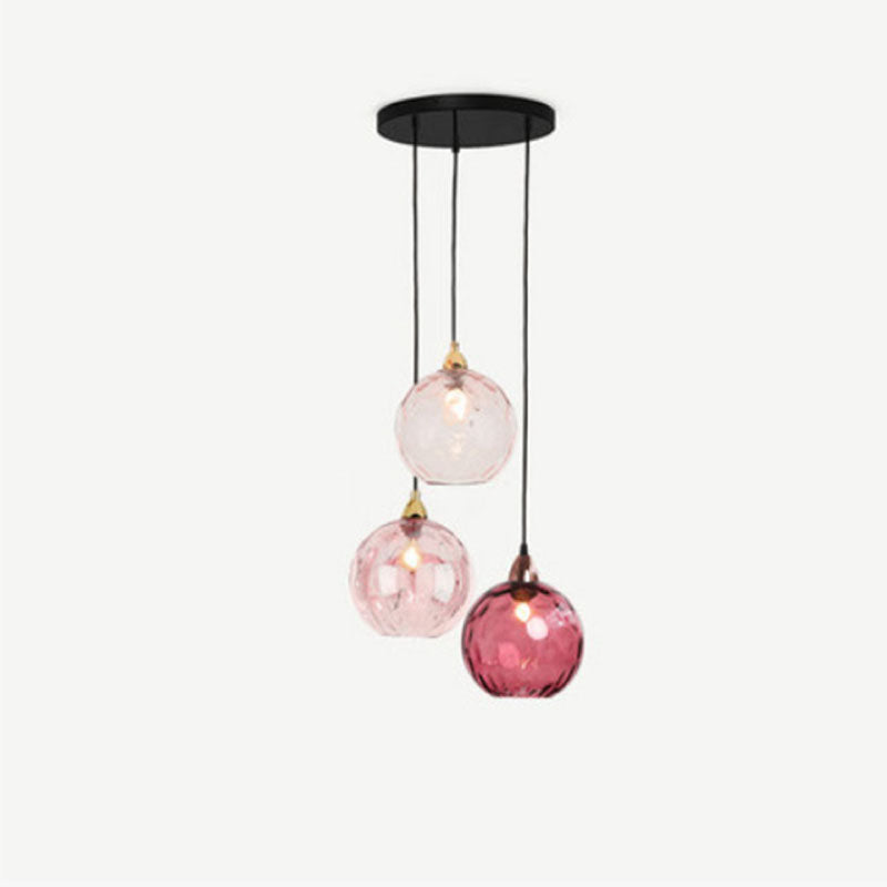 Hailie Colorful Glass Ball Pendant Lights Water Ripple
